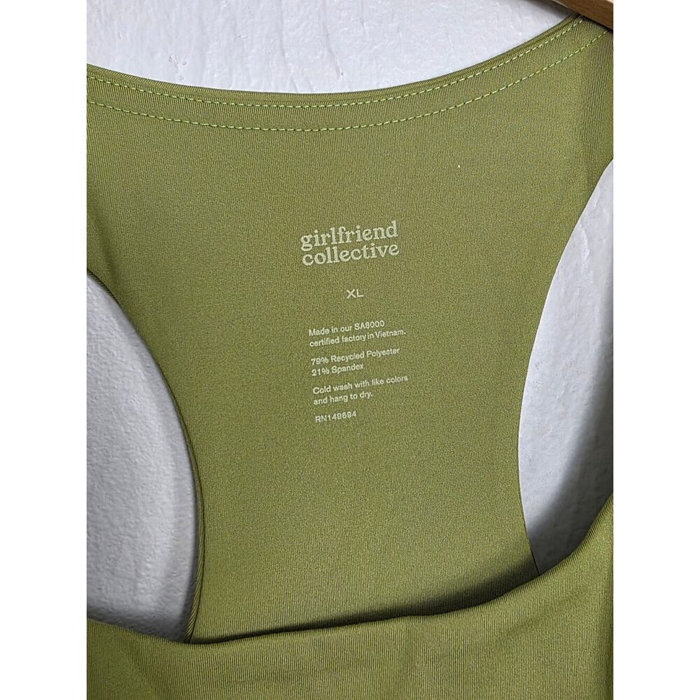 NEW Girlfriend Collective Paloma Olive Green Racerback Tank Top XL - Picture 4 of 8